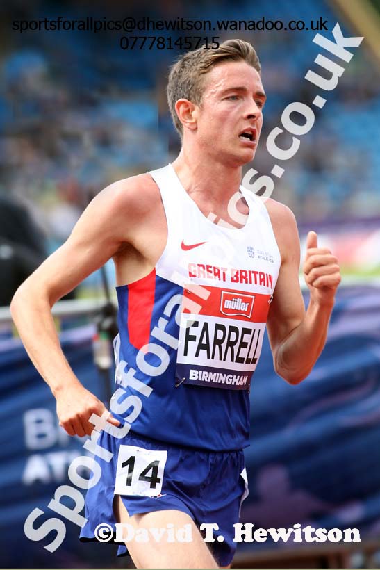 Mens 5000 metres, British Championships, Birmingham. Photo: David T. Hewitson/Sports for All Pics